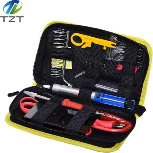 Soldering iron kit adjustable temperature 220V 80W LCD solder welding tools Ceramic heater soldering tips Desoldering Pump