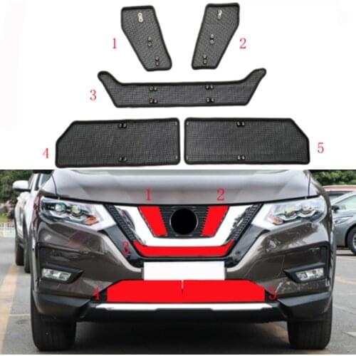 Car Front Insect Grill Net For Nissan X-trail 2014 2015 2016 2017 2018 2019 2020 Protective Screening Mesh Cover Stainless Steel