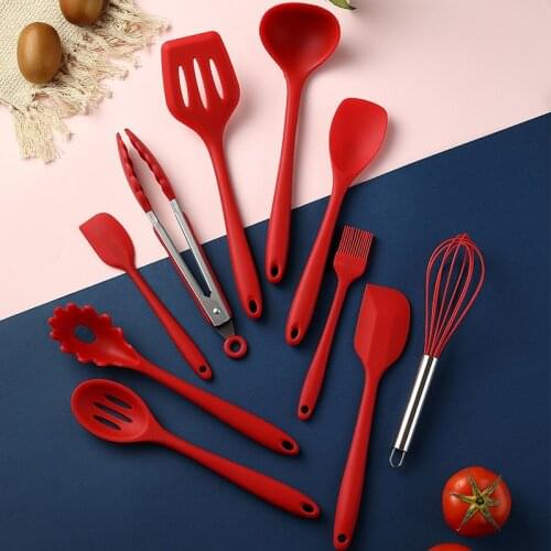 Food Grade Silicone Cooking Tool Sets Modern Kitchen Necessary Non-Stick Kitchenware Household Shovel Spoon Oil Brush Cookware