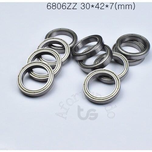 6806ZZ 30*42*7(mm) 1piece bearing ABEC-5 Metal sealed bearing 6806 6806Z 6806ZZ chrome steel bearing