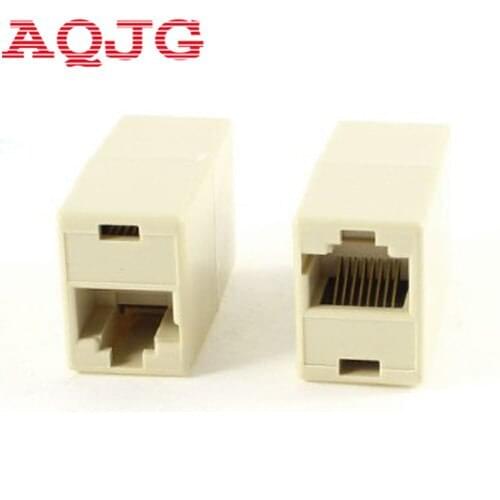 RJ45 Connector CAT5 CAT6 LAN Ethernet Splitter Adapter 8P8C Network modular plug for PC laptop 10PCS AQJG