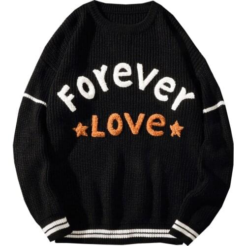 Mens autumn and winter new Korean loose sweater male couple trend student large size thick sweater