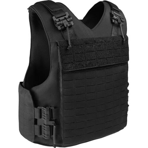 Buffalo Outdoor Laser Cutting Vest Wearproof Tactical Vest Tactical Accessories Birthday Gift Drop Shipping - Black