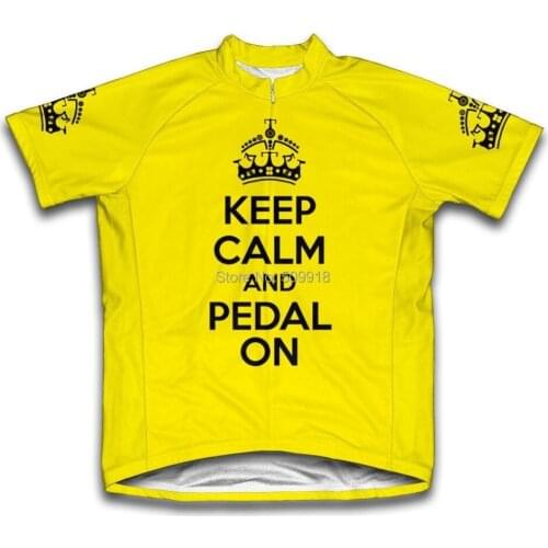 High Quality !!! Keep Calm and Pedal On Bicycle/cycling jersey short sleeve ropa ciclismo 2016 bike cycling Clothing/jerseys