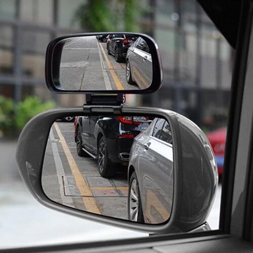 1pc Car Side 360° Rotation Wide Angle Convex Mirror Car Vehicle Blind Spot Mirror Dead Mirror Reverse Assistance Car Accessories
