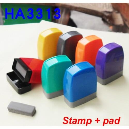 10Pcs Rectangle 3313mm Mix Color Holder plus Rubber Pad for Photosensitive Portrait Flash Stamp Machine