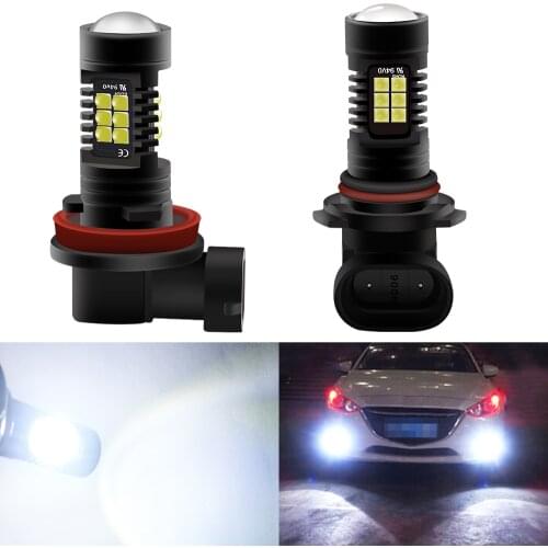 2pcs H11 LED H8 9005 HB3 9006 HB4 Car Fog lamp Driving DRL Auto Daytime Running Light WHITE DC12V