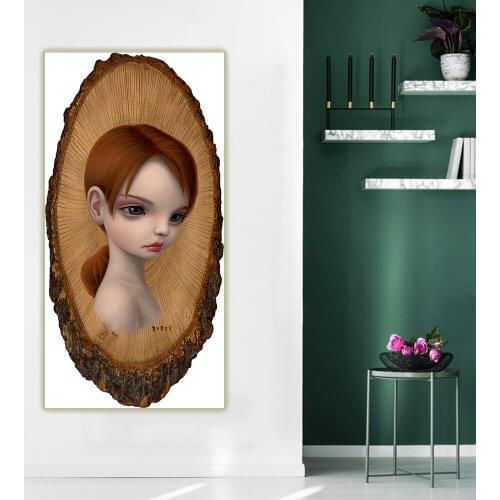 Citon Mark Ryden《White Oak Nymph》Surrealist Canvas Oil Painting Artwork Poster Picture Wall Decor Home Living room Decoration