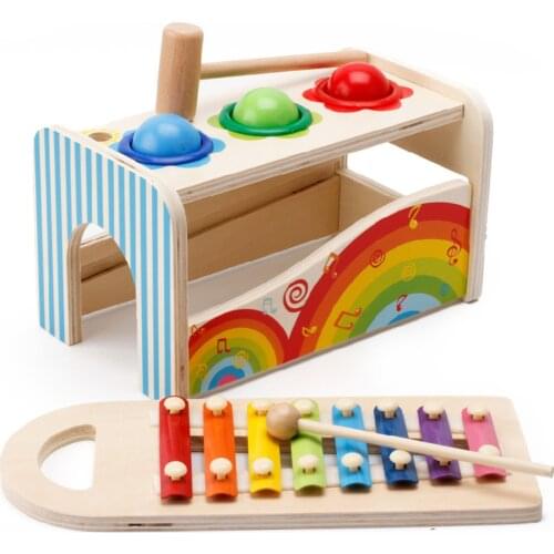 ChildrenS Wooden Knock On The Piano Desktop Music Xylophone Toy Multifunctional Music Knock On The Table Puzzle Toy Baby Gift
