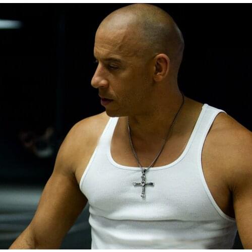 Kasanier free shipping Fast and Furious 6 7 hard gas actor Dominic Toretto / cross necklace pendant,gift for your boyfriend