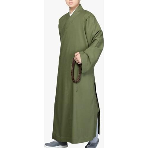 UNISEX Summer&spring shaolin kung fu suits gown buddha robe zen lay meditation uniforms buddhist monk clothing coffee/red/blue
