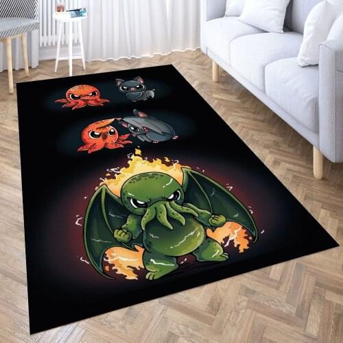 Demon Fusion Carpet for Living Room 3D Anime Cartoon Rug Gamer Teen Room Bedside Lounge Rug Kids Children Floor Mats