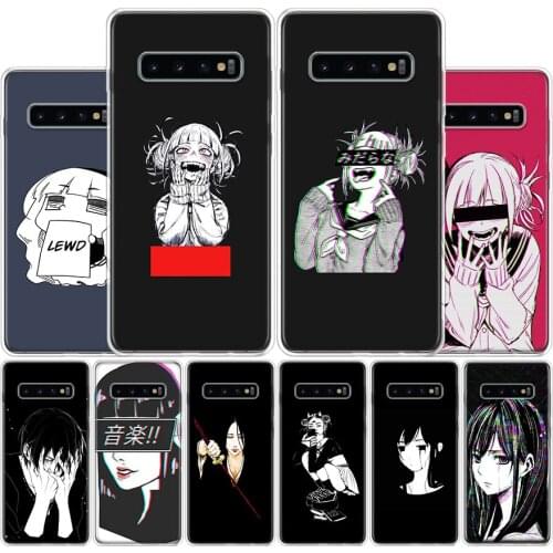 LEWD Sad Japanese Anime Phone Case For Samsung Galaxy A51 A71 A50S A30S A10 A20E A40 A70 M30S A91 A01 A6 A7 A8 A9 Plus + Cover