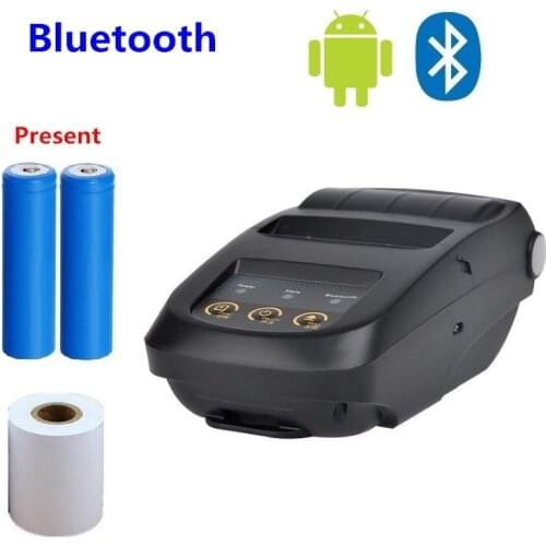 Mini Bluetooth + USB Printer Android Thermal Printer Wireless Receipt Printer Mobile Portable Small Ticket Printer