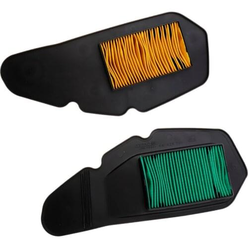 2 Pack Motorcycle Filter Element Assembly Replacement Fits for Honda PCX 150 , Yellow & Green