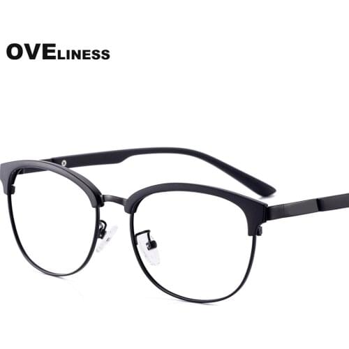 Retro Glasses Frame Women Men Optical Vintage eyeglasses frames Myopia Prescription Clear eye glasses Metal Full eyewear 2020