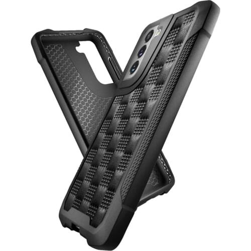 S21 FE Shockproof Case for Samsung Galaxy S21 Ultra S21 FE Plus A52 A72 A12 5G A32 4G PU Leather Soft Bumper Back Case Cover