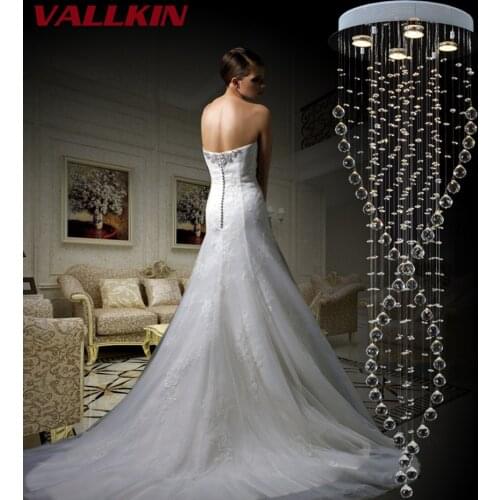 Luxury Round Crystal Chandeliers Lighting Newest Simple Fashion Crystal Hanging Lamp Fixtures for Dining Room Cafe Hotel Hallway