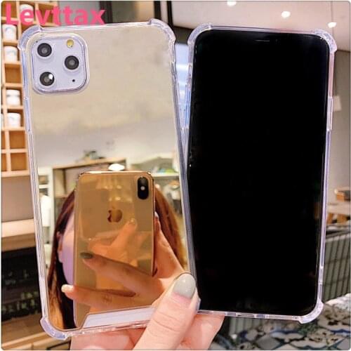 Luxury Fashion Mirror Transparent Back Phone Case For iPhone 12mini 11 Pro Max x Cover For iphone XR XS Max 7 8 6 plus SE2020