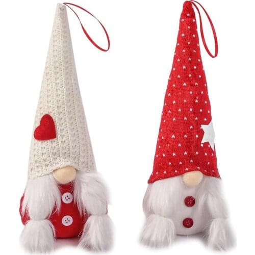 Christmas Supplies Faceless Doll Rudolph Standing Ornament Glowing Dwarf Doll Home Party Xmas Gift Christmas Tree Decoration