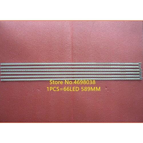 589mm LED blacklight Lamp strip 66 leds for Haier 46 inch TV LD46U6000 CRH-C46703011062d5 REV1.0 Screen J460FWSE01 2pcs/lot