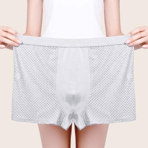 7xl 6xl 5xl Large Size Summer Men Ice Silk Ventilation Underwear Modal Boxer Shorts Breathable Mesh Thin Boxer Shorts Youth Fat