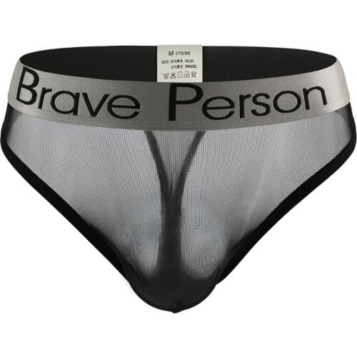 Mens Underwear Sexy Transparent G-string Thong Briefs Bulge Pouch Breathable Panties Perspective Male Bikini Underpants