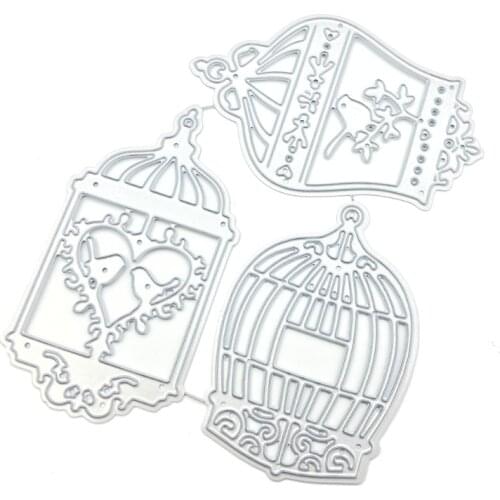 Spring Bird Cage Metal Cutting Dies Stencil Scrapbooking DIY Album Stamp Paper Card Mold Embossing Decoration Craft Q1FD
