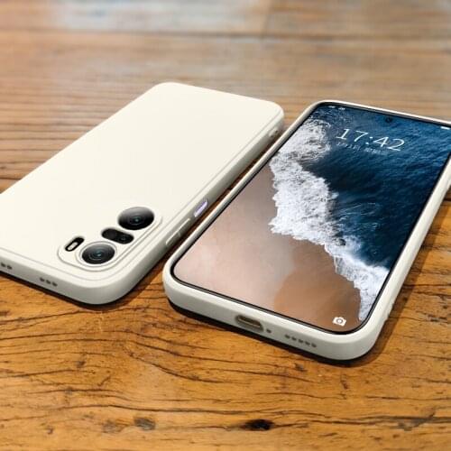 High Qualtiy Square Liquid thin Silicone Case for Xiaomi POCO F3 Pro F3Pro soft Shockproof Original Camera Lens Protective cover