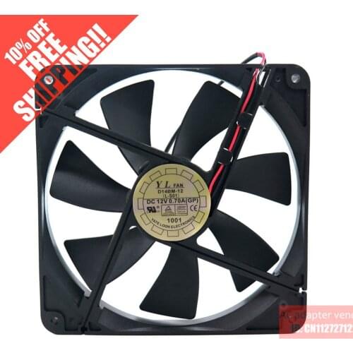 YATE LOON 14CM 14025 12V0.70A Double ball bearing D14Bm-12 PWM cooling fan
