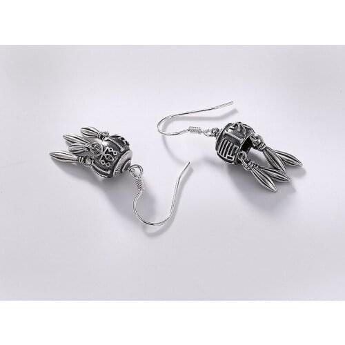 2019 New Hot Vintage Dangle Earrings For Women Trendy 925 Sterling Silver Tassels Earrings Fine Jewelry Engagement