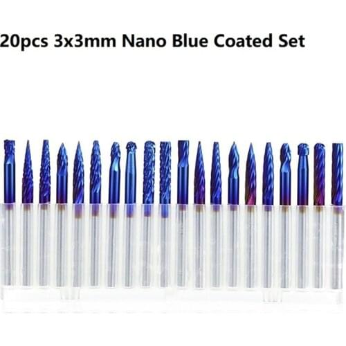 1 set of tungsten carbide rotary burrs set for dremel tools 3x3mm wood metal bit rotary files