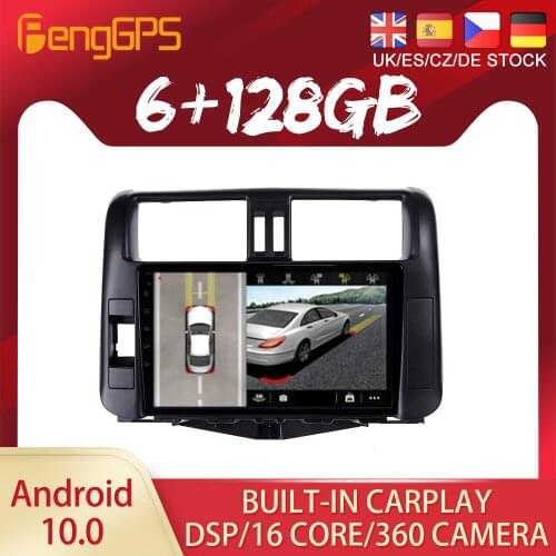 128G Android10 PX6 DSP For Toyota Prado 2010 2013 Car DVD GPS Navigation Auto Radio Stereo Video Multifunction CarPlay HeadUnit
