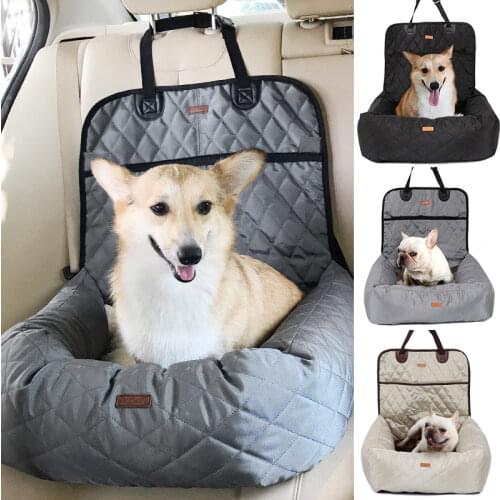 2 in 1 Pet Dog Carrier Folding Car Seat Pad Safe Carry House Puppy Bag Car Travel Accessories Waterproof Dog Seat Bag Basket