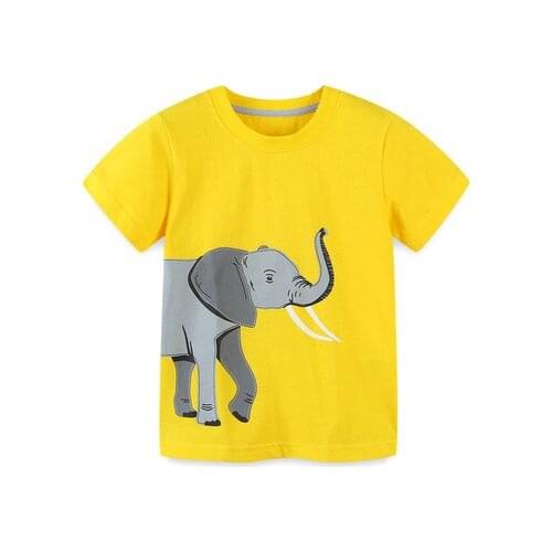 2021 Korean Style Boys' Short-sleeved T-shirt Summer New Baby Boys 0-neck Pullover Knitted Cotton Childrens T-shirt Baby Tees