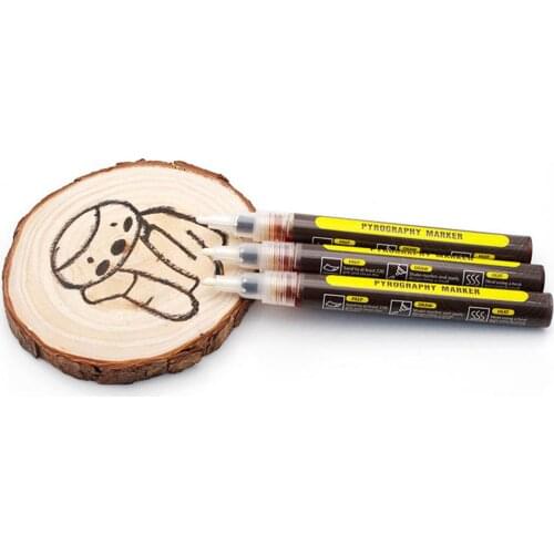 3mm Wood Burning Pen Marker Chemical Wood Burning Marker Scorch Pen For DIY Wood Projects Fine Tip Wood Burner Tool