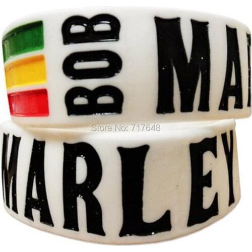 300pcs one inch Bob Marley One Love wristband silicone bracelets free shipping by FEDEX