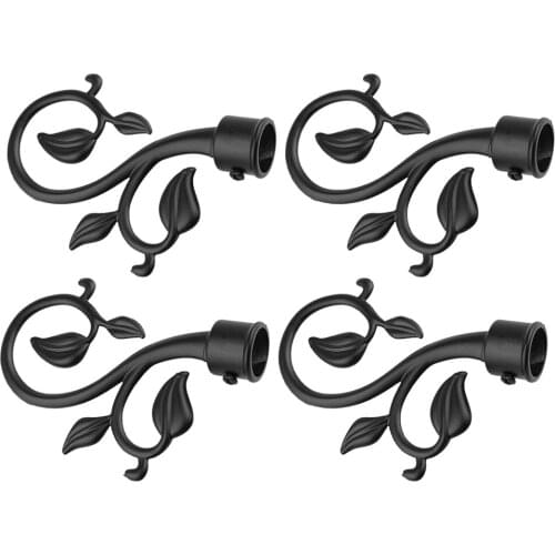 4x Modern Minimalist Style Decorative Window Blind Drapery Pole Finials Ends