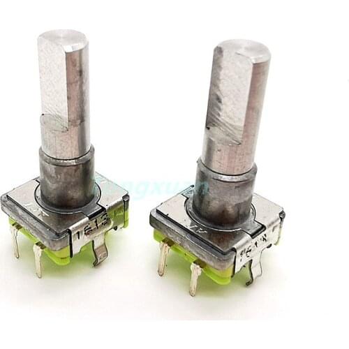 5pcs EC11 Encoder With Push Button Turn Left or Right Reset Rotary Switch 5pin SMD Half Shaft Handle 21mm