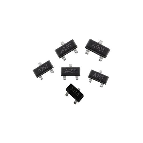 50pcs AO3407 SOT23-3 AO3400 AO3401 AO3402 AO3404 AO3406 A09T A19T A29T A69T MOSFET A79T AO3413 AO3415 AO3415A AO3416 SOT-23
