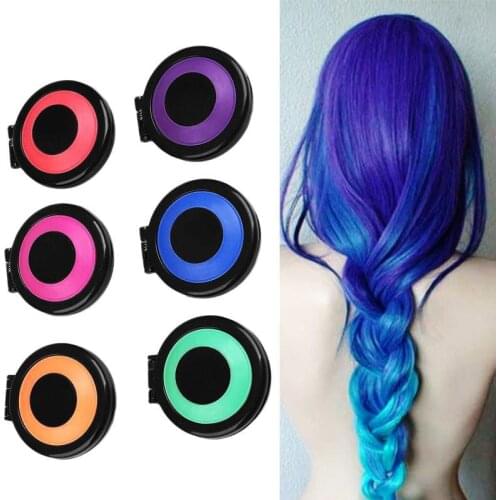 6Colors/1Set Hair Dye Temporary Hair Chalk Powder Soft Salon Hair Color DIY Chalks For Hair