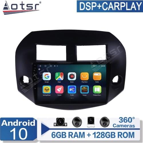 6+128G Android Radio Car Multimedia Video Player For Toyota RAV4 2005-2013 navigation GPS IPS screen PX6 No 2 Din AutoRadio