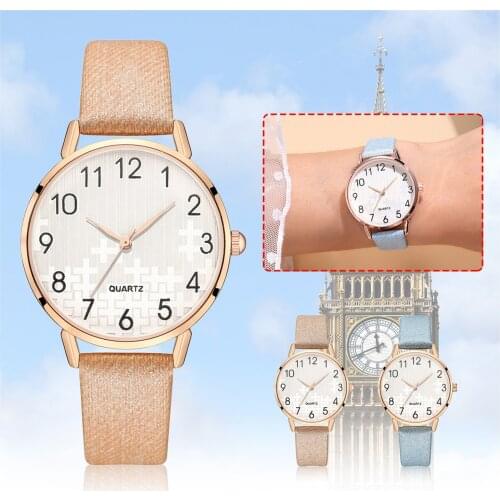 Luxury Leather Belt Dress Watches Women Casual Arabic Numerals Big Dial Sports Quartz Clock Wristwatch Relogio Feminino Dropship