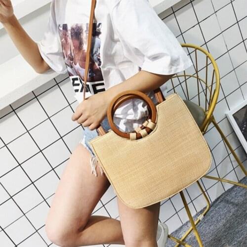 Wooden Round Shaped Handles Replacement For Bag Handbags Purse Shopping Tote