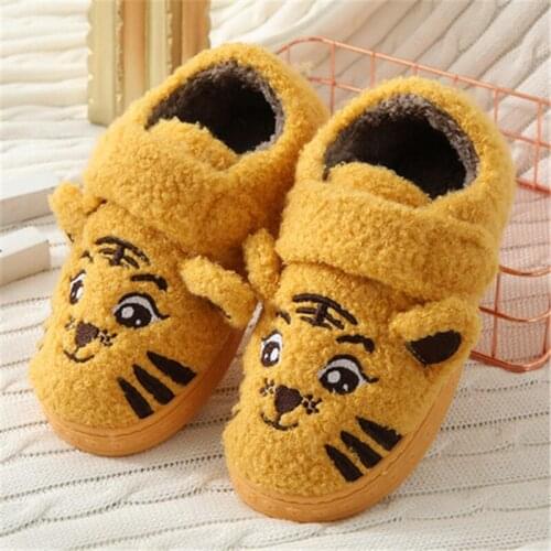 2020 Childrens cotton slipper autumn winter warm cartoon lovely non-slip for boys girls baby cover heel indoor children