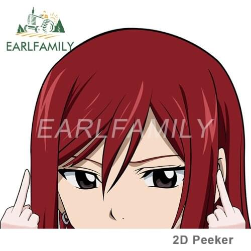 EARLFAMILY 13cm x 10.4cm for Elsa Scarlet Fairy Tail Car Stickers Motorcycle Decal Anime Funny Waterproof Campervan Sticker