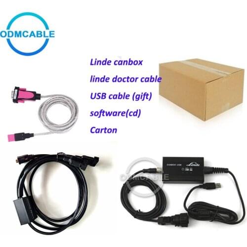 Forklfit linde canbox with linde doctor diagnosis scanner tool linde pathfinder Round 4 pin cabel for Linde CAN forklift tools
