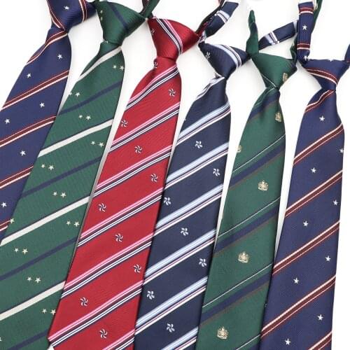 College Striped Skinny Lazy Ties Casual Striped Necktie Suits Uniform Boys Girls Ties Slim Necktie Gravatas Simple Student Tie