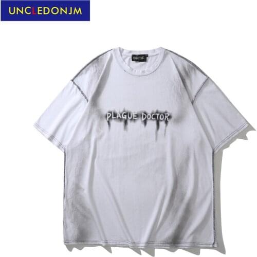 High Street graphic tees harajuku streetwear t shirts men goth clothes kawaii clothing Summer short sleeve tee U2224