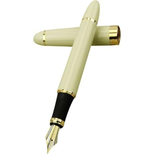 Jinhao X450 White Medium Nib Gold Trim Fountain Pen Hot